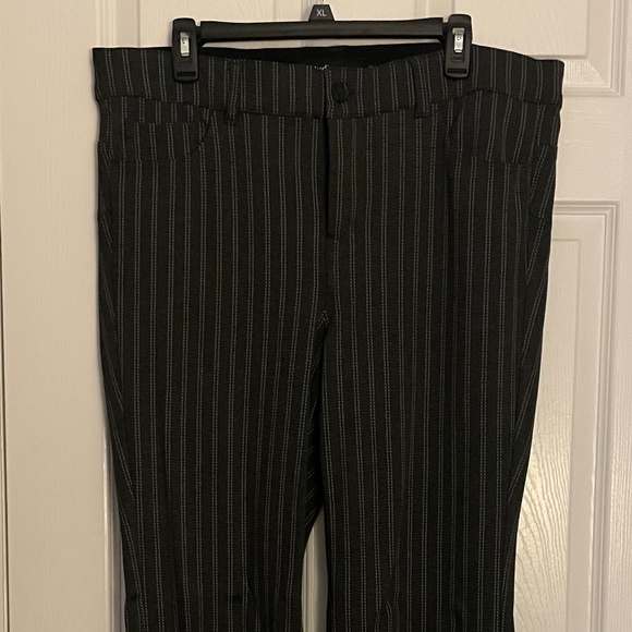Never Worn Torrid dress pants, dark gray with white pinstripes, size 18 - Picture 1 of 6